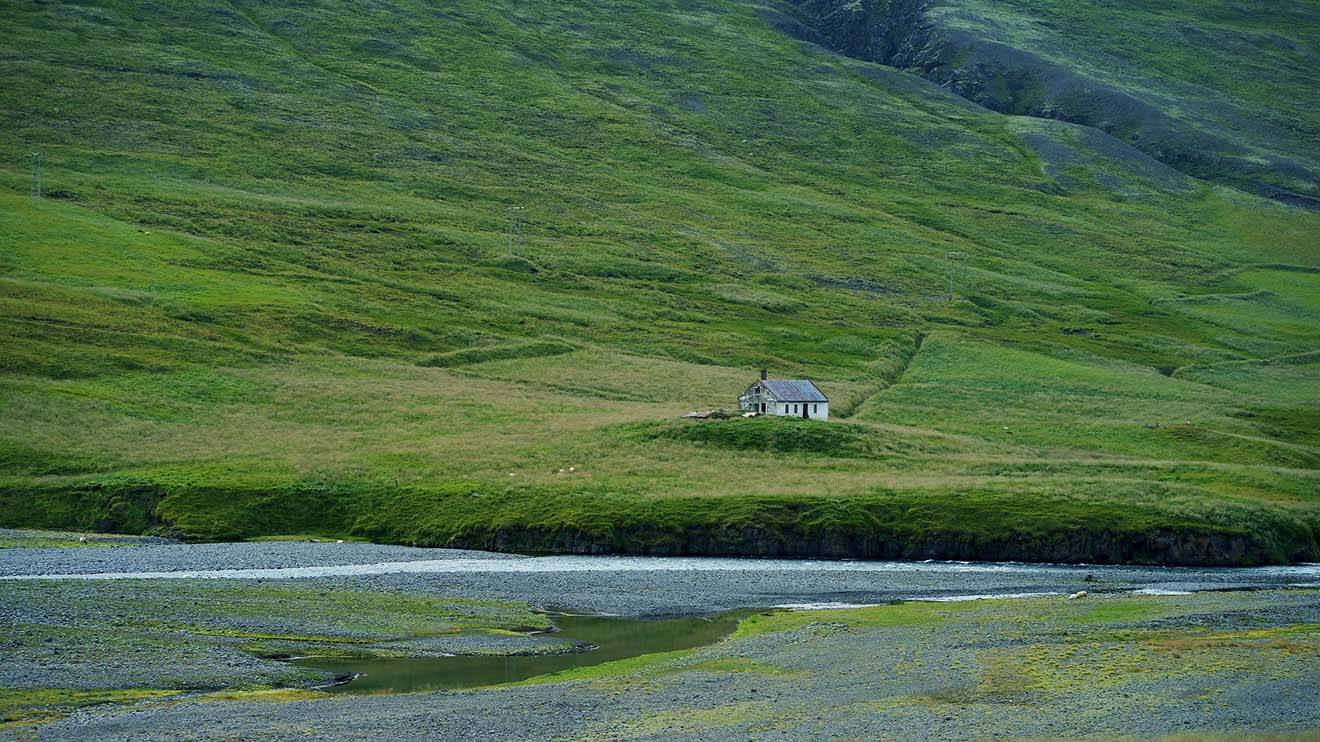 Icelandic Landscape Countryside House