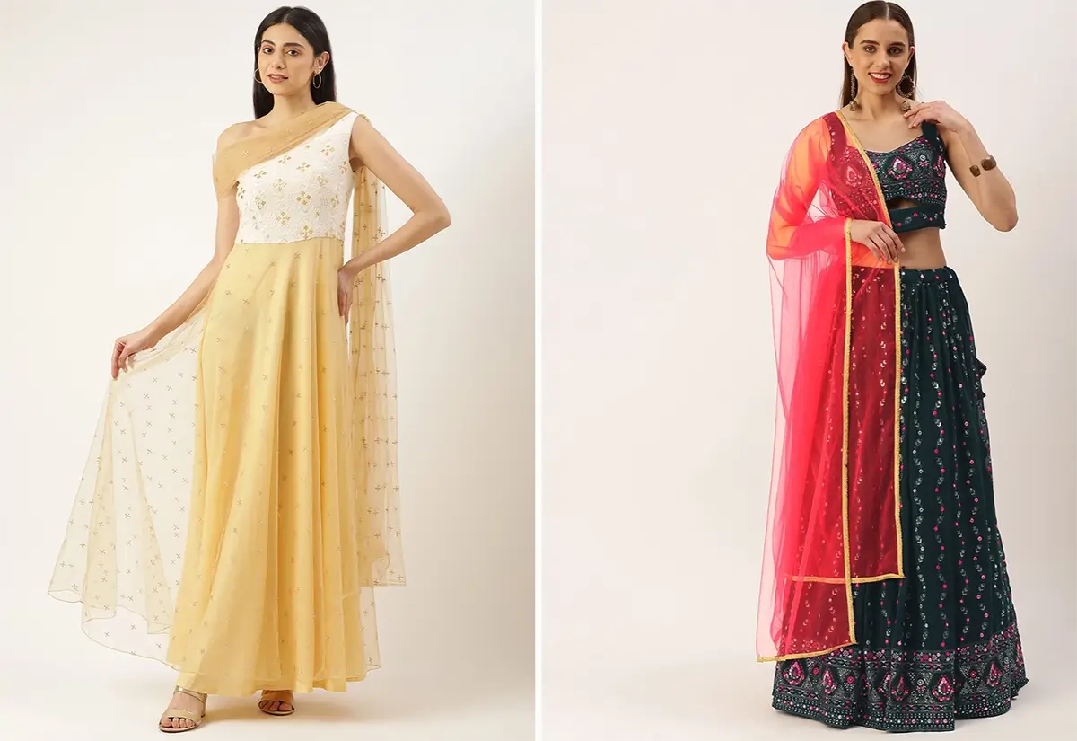 Rivera Saree Net Indian Wear Heavy Designer Gown at best price in Surat